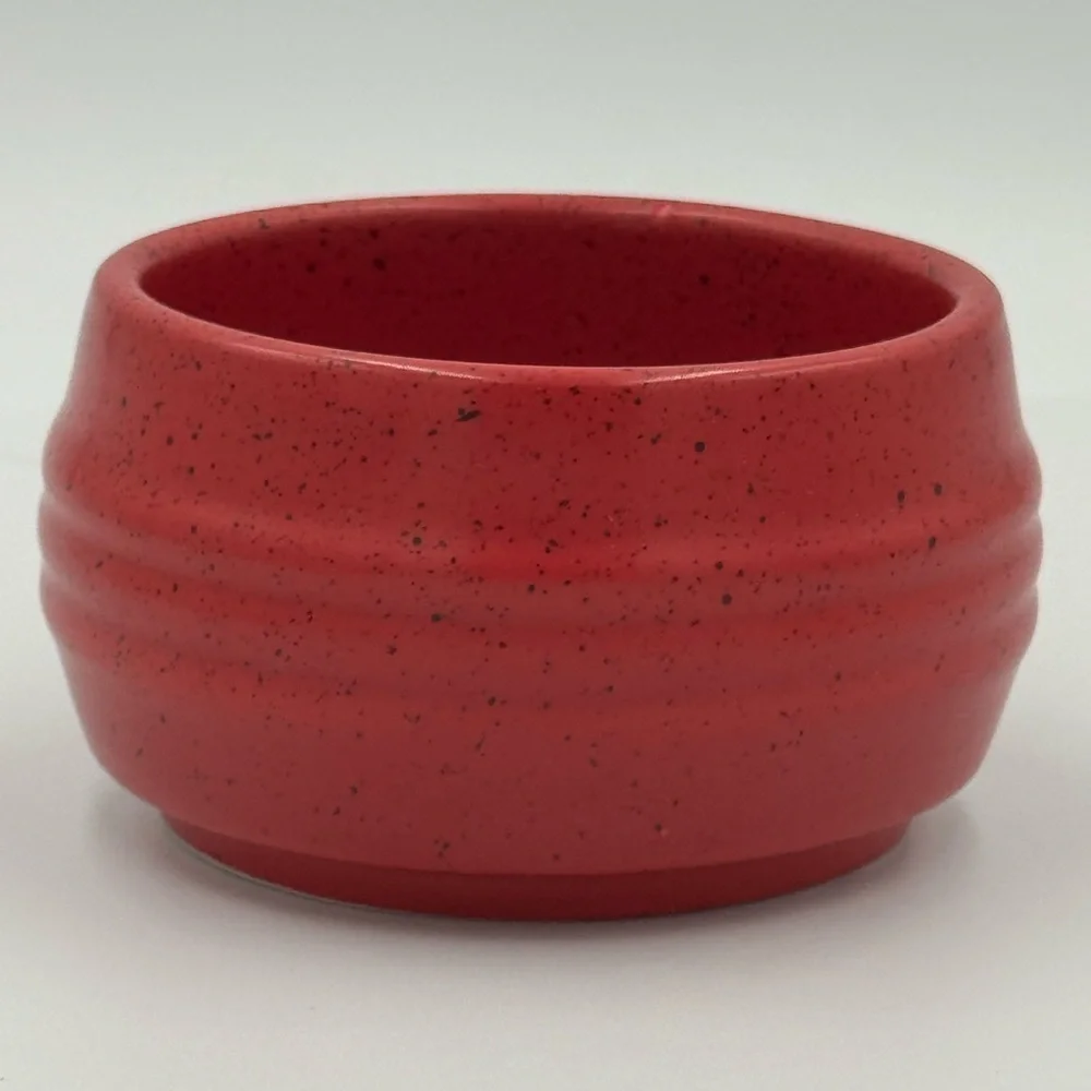 Unbranded Red & Black Speckled Stoneware Bowls Set of 4